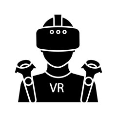 VR player glyph icon