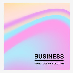 Vector creative rainbow color business abstract gradient illustration. Abstraction background in frame with header.
