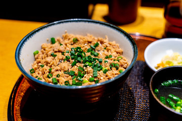 Japan Chicken rice lunch with coriander