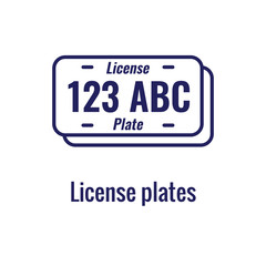 Drivers Test and License Icon Set and - Web Header Banner