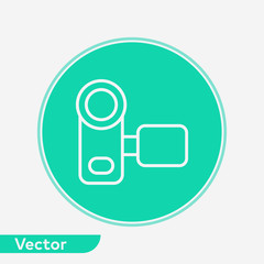 Video camera vector icon sign symbol