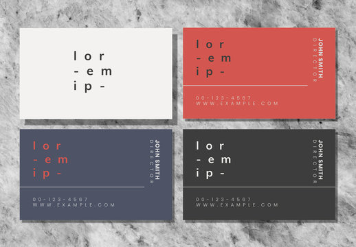 Typographic Business Card Layouts