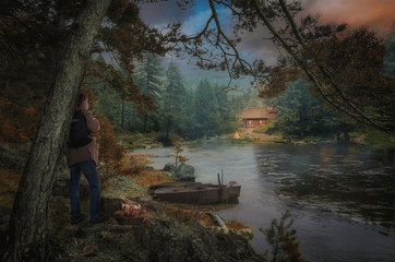 evening lake