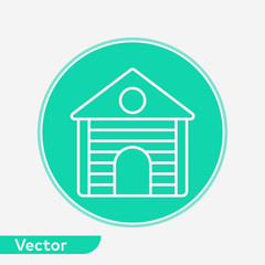 Cabin vector icon sign symbol