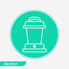 Camp lantern vector icon sign symbol
