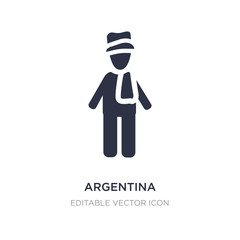 argentina icon on white background. Simple element illustration from People concept.