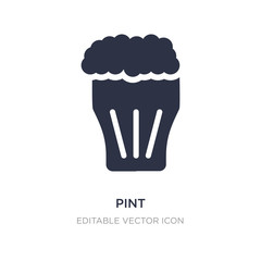 pint icon on white background. Simple element illustration from Food concept.