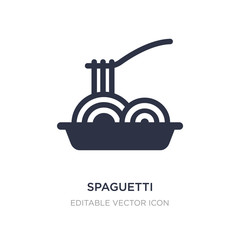 spaguetti icon on white background. Simple element illustration from Food concept.