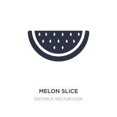 melon slice icon on white background. Simple element illustration from Food concept.
