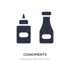 condiments icon on white background. Simple element illustration from Food concept.