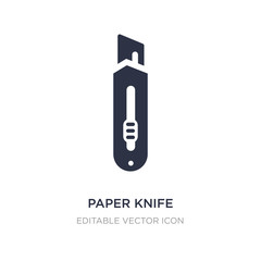 paper knife icon on white background. Simple element illustration from Food concept.