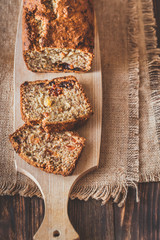 Fototapeta premium Loaf of banana bread