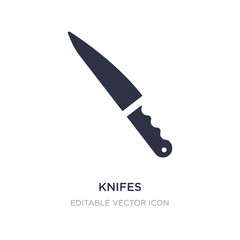 knifes icon on white background. Simple element illustration from Food concept.