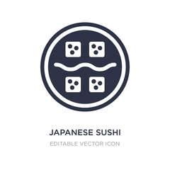 Obraz premium japanese sushi icon on white background. Simple element illustration from Food concept.