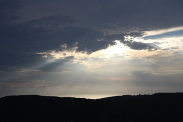 sunset in the mountains
