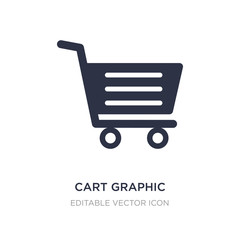 cart graphic icon on white background. Simple element illustration from Food concept.