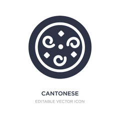 cantonese seafood soup icon on white background. Simple element illustration from Food and restaurant concept.