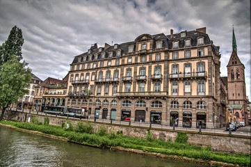 Fototapeta na wymiar old aristocratic houses in strasbourg