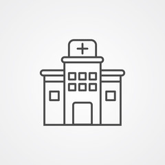 Hospital vector icon sign symbol