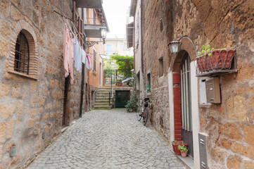 Street of the city Orvieto, Italy, Umbria. 