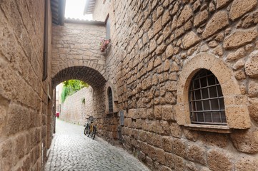 Street of the city Orvieto, Italy, Umbria. 