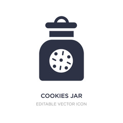 cookies jar icon on white background. Simple element illustration from Food and restaurant concept.