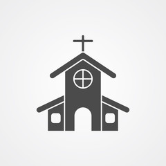 Church vector icon sign symbol