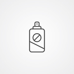 Insect repellent vector icon sign symbol