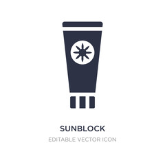 sunblock icon on white background. Simple element illustration from General concept.