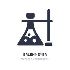 erlenmeyer flask and bracket icon on white background. Simple element illustration from General concept.