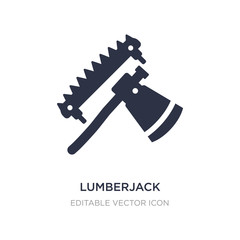 lumberjack icon on white background. Simple element illustration from General concept.