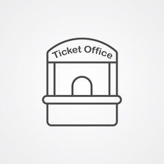 Ticket office vector icon sign symbol