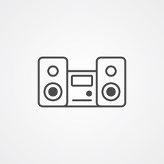 Sound system vector icon sign symbol