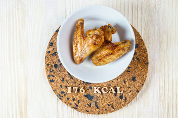 calories calculator chicken wings grill 176 kcal 100 grams diet