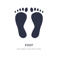 foot icon on white background. Simple element illustration from General concept.