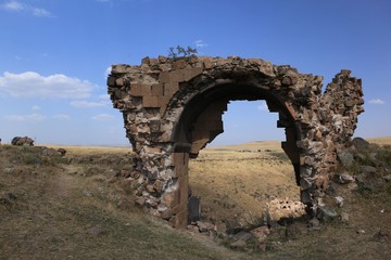 Fototapeta na wymiar Ani, the ancient city where history fades.Kars/Turkey 