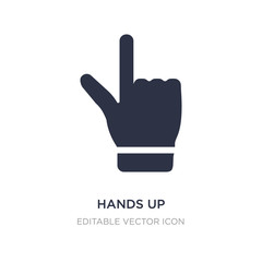 Obraz premium hands up icon on white background. Simple element illustration from Guestures concept.
