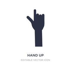 hand up icon on white background. Simple element illustration from Guestures concept.