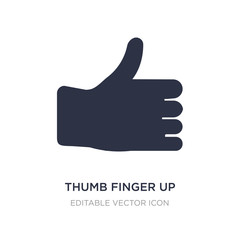 thumb finger up icon on white background. Simple element illustration from Guestures concept.