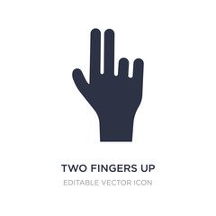 two fingers up icon on white background. Simple element illustration from Guestures concept.