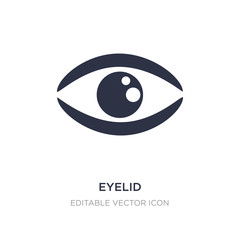 eyelid icon on white background. Simple element illustration from Guestures concept.