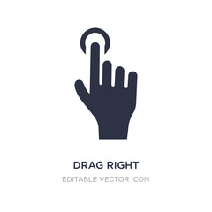 drag right icon on white background. Simple element illustration from Guestures concept.