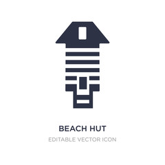 beach hut icon on white background. Simple element illustration from Holidays concept.