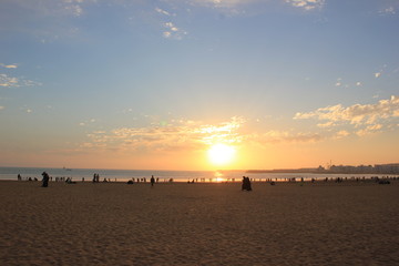 sunset on the beach