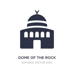 dome of the rock icon on white background. Simple element illustration from Monuments concept.