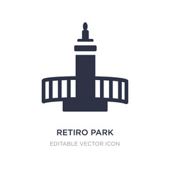 Obraz premium retiro park icon on white background. Simple element illustration from Monuments concept.