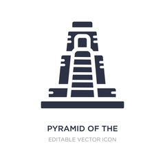 pyramid of the magician icon on white background. Simple element illustration from Monuments concept.
