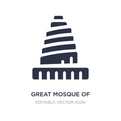 great mosque of samarra icon on white background. Simple element illustration from Monuments concept.