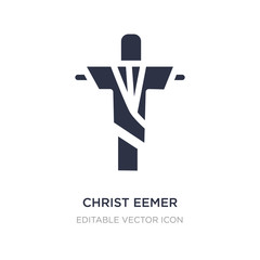 christ eemer icon on white background. Simple element illustration from Monuments concept.