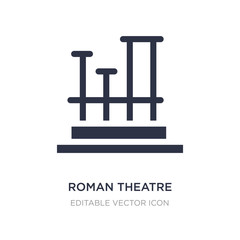 roman theatre of merida icon on white background. Simple element illustration from Monuments concept.